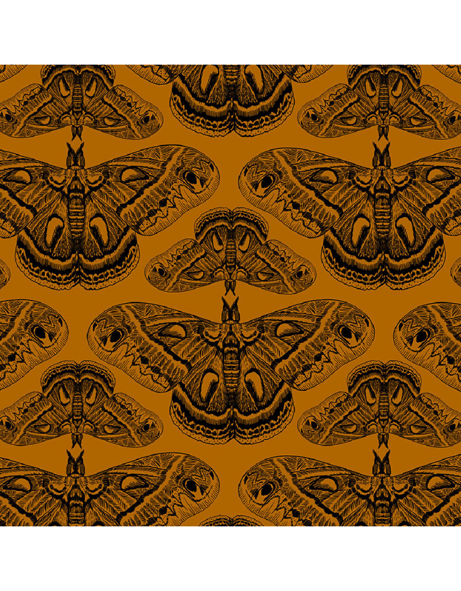 Anna Maria Indelible Ink, Cecropia in Saffron, Fabric Half-Yards