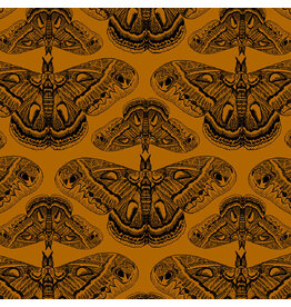 Anna Maria Indelible Ink, Cecropia in Saffron, Fabric Half-Yards