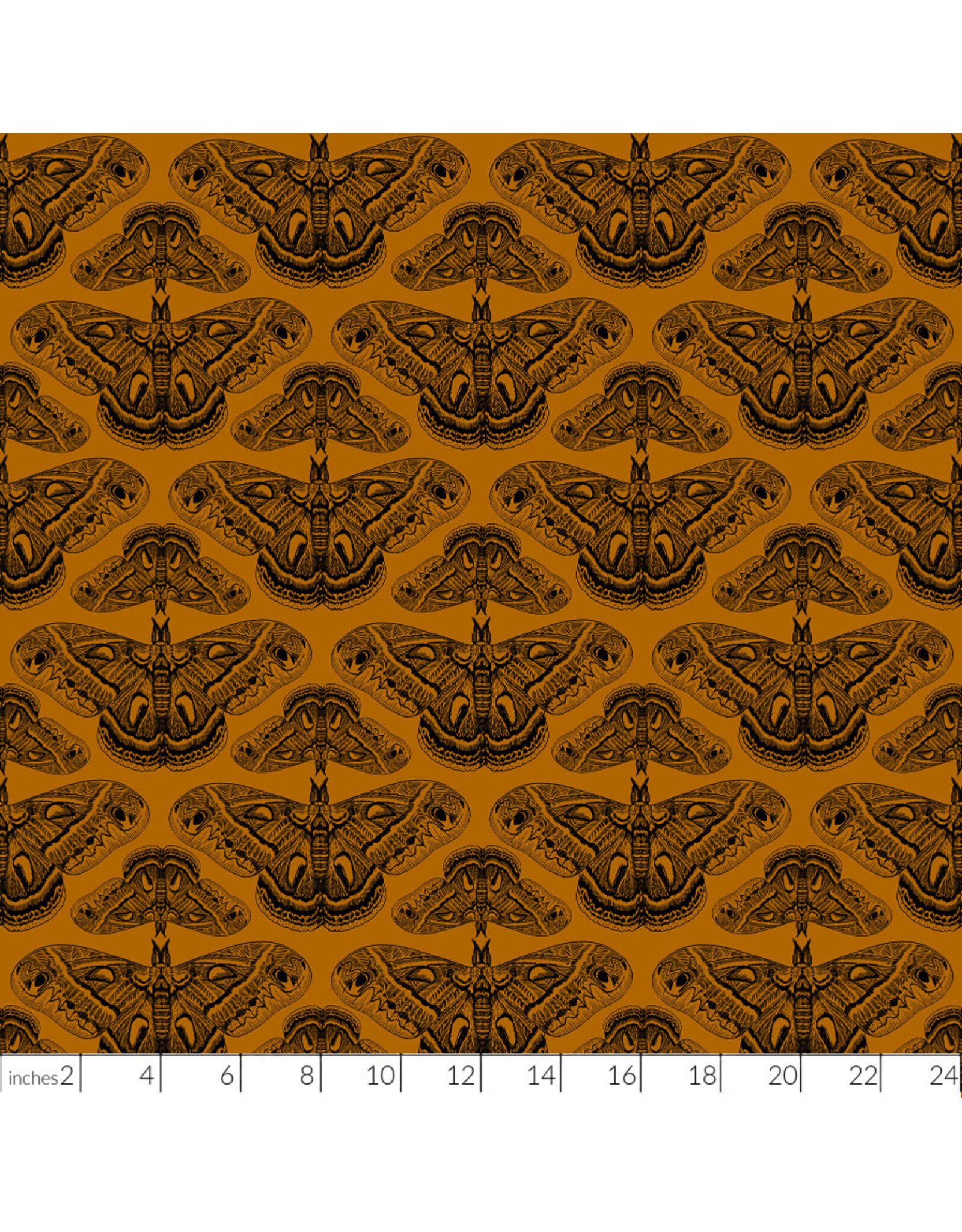 Anna Maria Indelible Ink, Cecropia in Saffron, Fabric Half-Yards