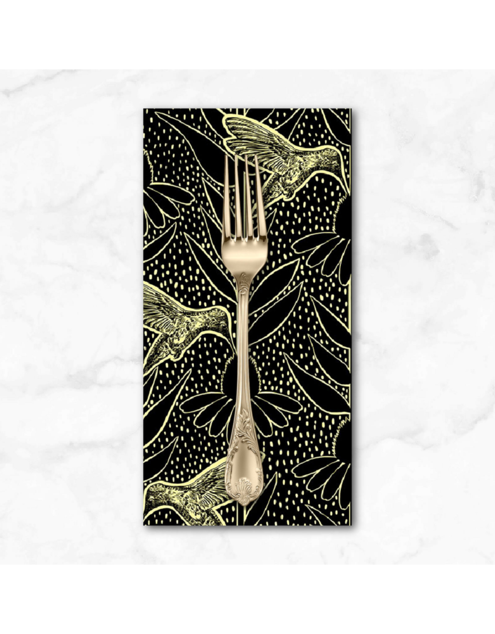 PD's Anna Maria Collection Indelible Ink, Humming in Black, Dinner Napkin