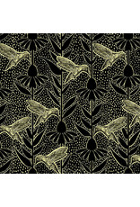 Anna Maria Indelible Ink, Humming in Black, Fabric Half-Yards