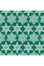 Anna Maria Cozy Christmas, Paperflakes in Mint, Fabric Half-Yards