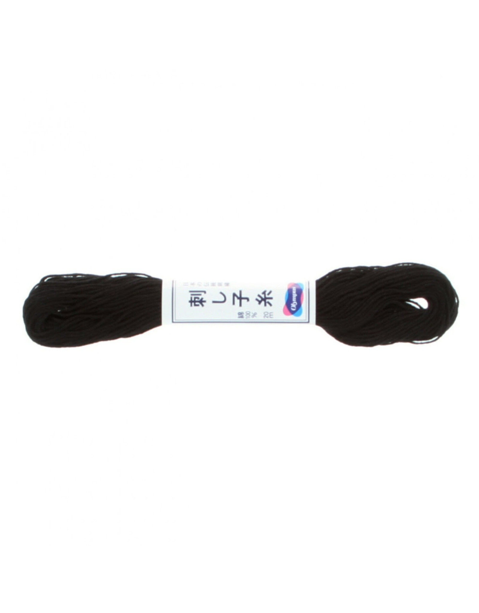 Olympus Sashiko Thread, Black, 22 yd. skein, 100% Cotton