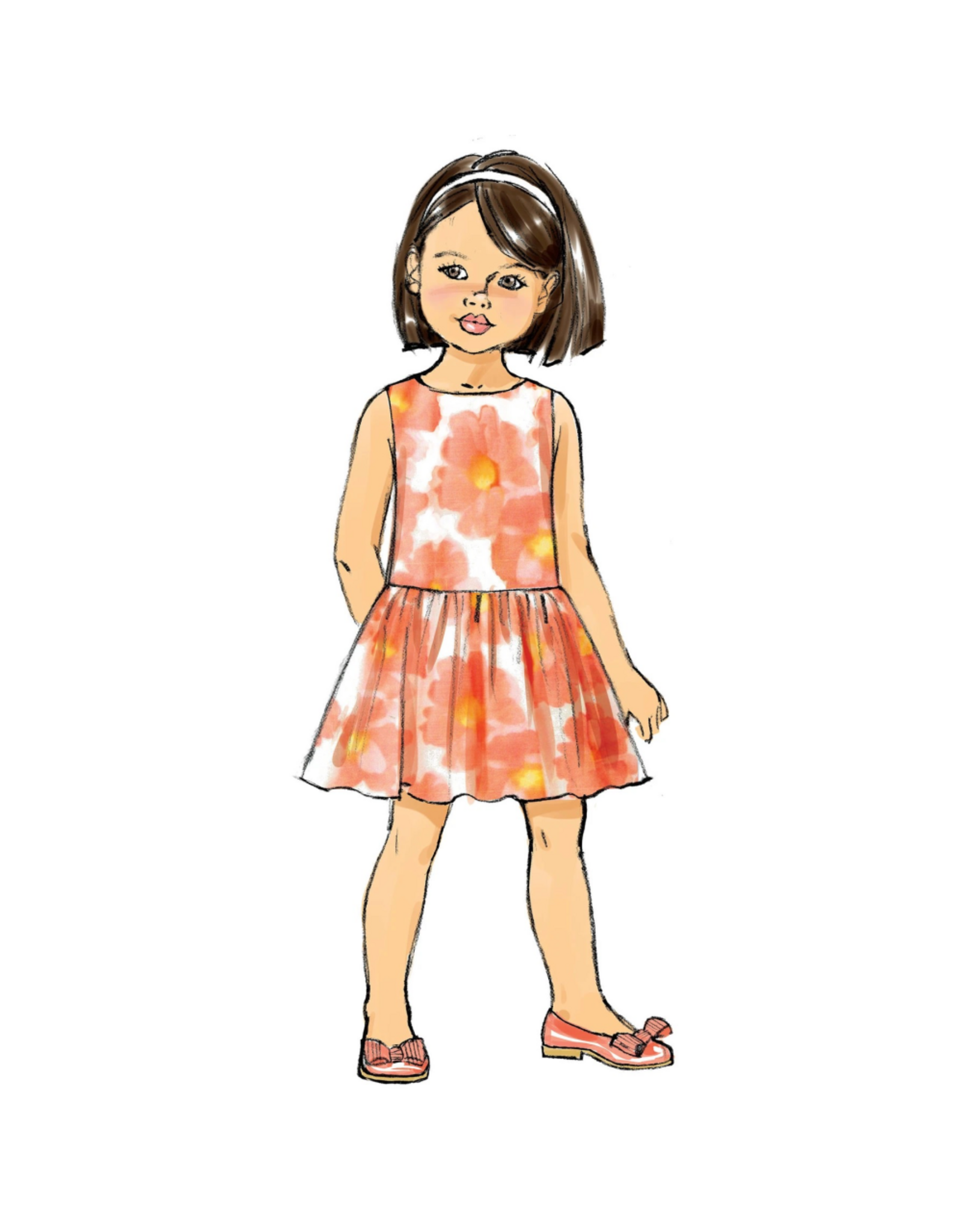 Butterick Butterick Girls' Dress Pattern B6201, Sizes 6-8