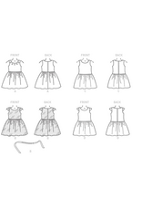 Butterick Butterick Girls' Dress Pattern B6201, Sizes 6-8