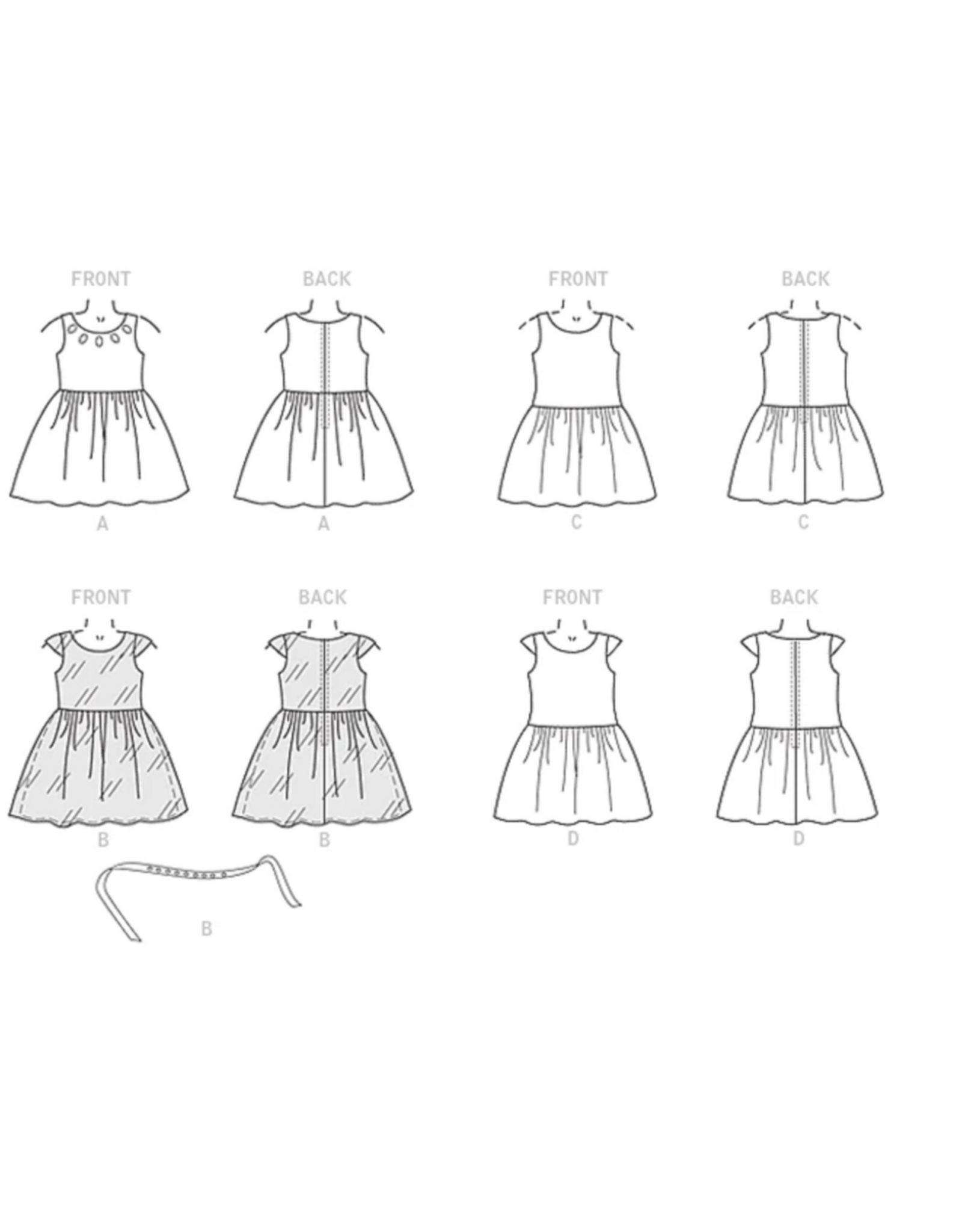 Butterick Butterick Girls' Dress Pattern B6201, Sizes 2-5