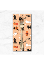 PD's Figo Collection Sweet Treats, Halloween Castles in Orange,  Dinner Napkin