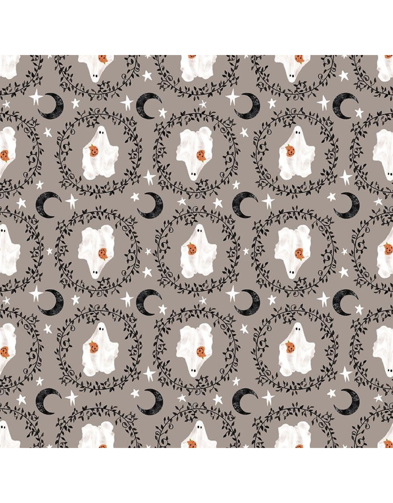 Dear Stella Ghouls Night Out, Boo-Tique in Paloma, Fabric Half-Yards