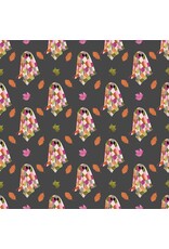 Dear Stella ON RE-ORDER (AUG DELIVERY)-Ghouls Night Out, Patchy Ghosts in Iron, Fabric Half-Yards