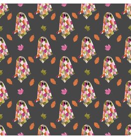 Dear Stella Ghouls Night Out, Patchy in Iron, Fabric Half-Yards
