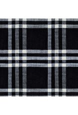 Alexia Abegg Warp & Weft Wovens, Mystic Fable, Horizon Plaid Chore Coat in Black, Fabric Half-Yards