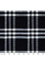 Alexia Abegg Warp & Weft Wovens, Mystic Fable, Horizon Plaid Chore Coat in Black, Fabric Half-Yards