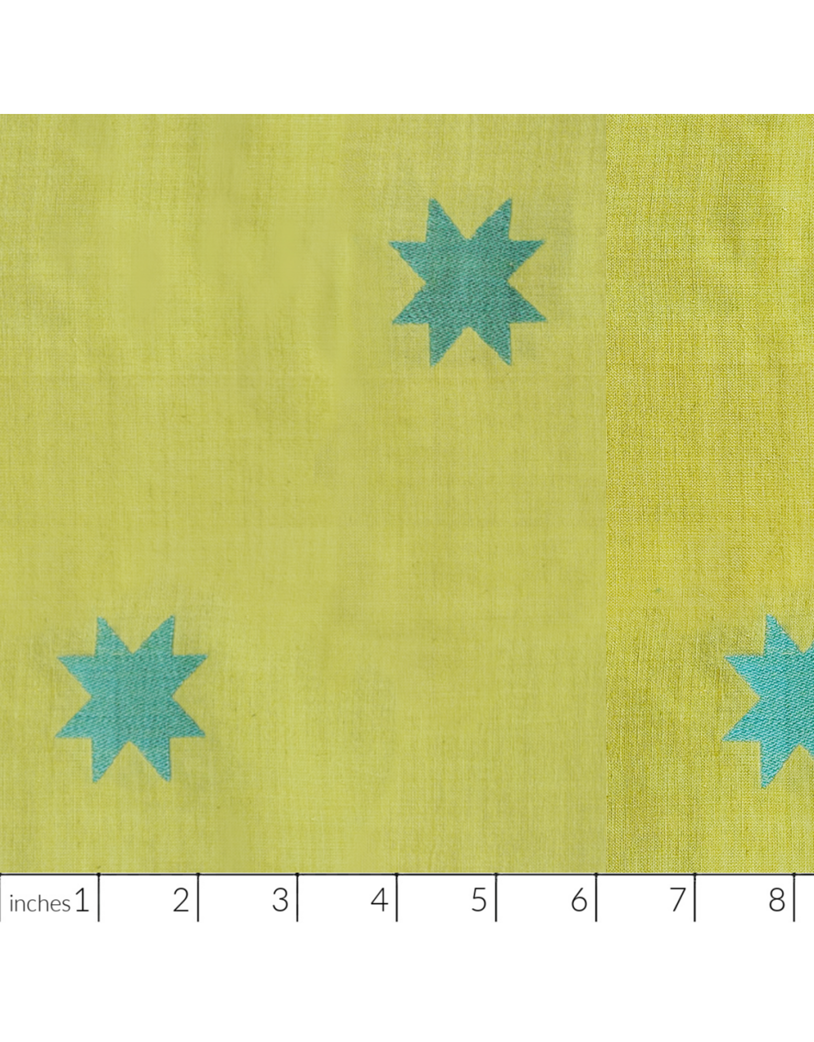 Alexia Abegg Warp & Weft Wovens, Mystic Fable, Quilt Star in Pistachio, Fabric Half-Yards
