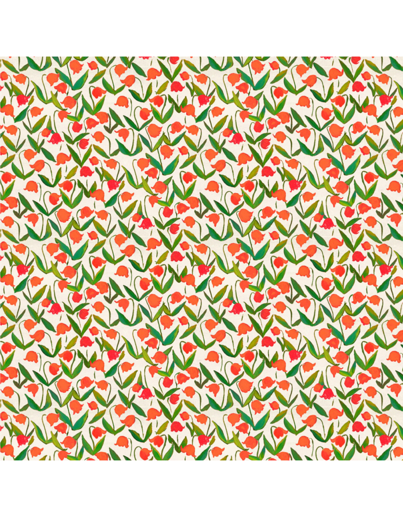Heather Ross Heather Ross By Hand, Flowerbed in Cotton, Fabric Half-Yards