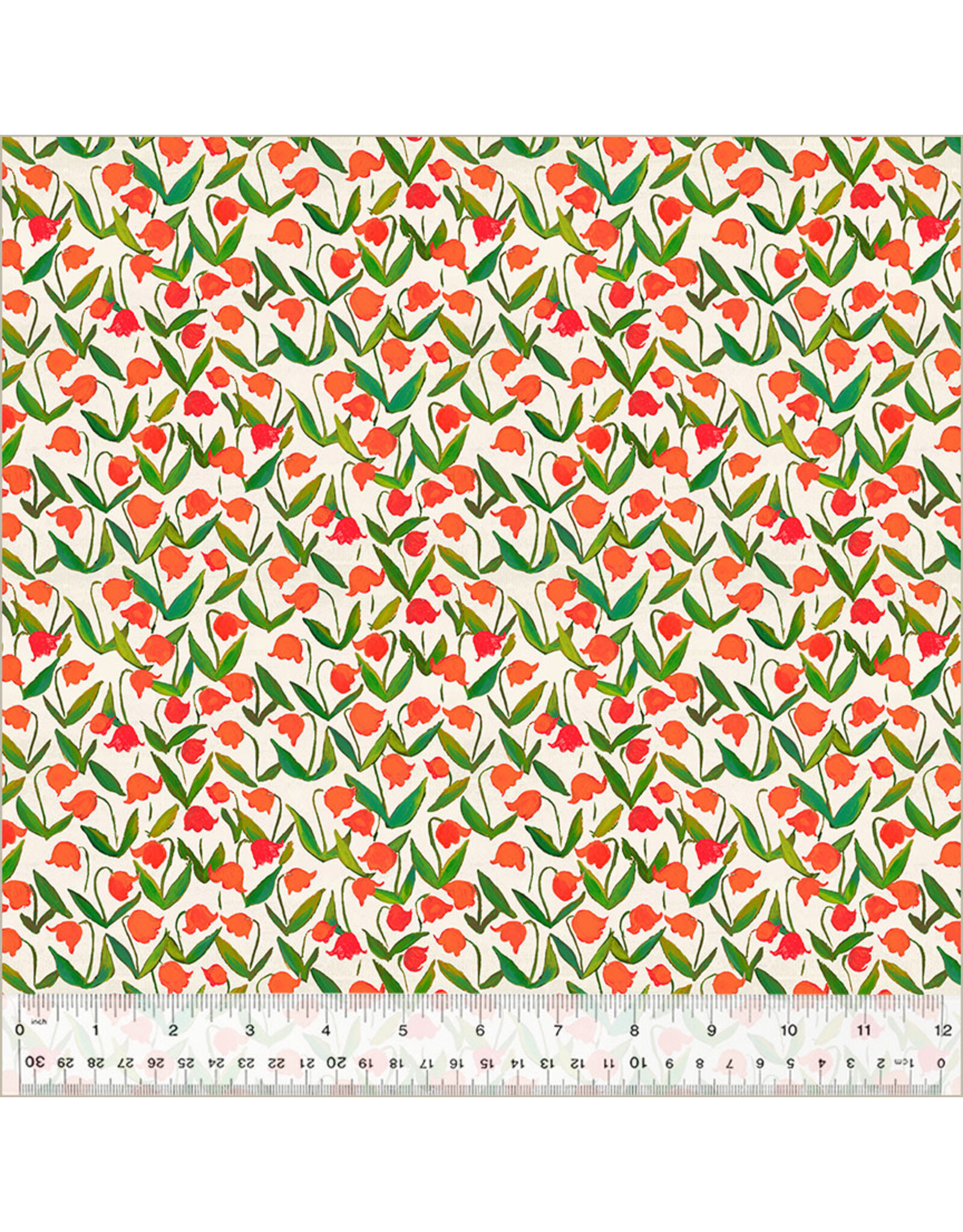 Heather Ross Heather Ross By Hand, Flowerbed in Cotton, Fabric Half-Yards