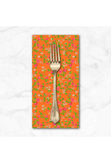PD's Heather Ross Collection Heather Ross By Hand, Mousy Floral in Tangerine, Dinner Napkin