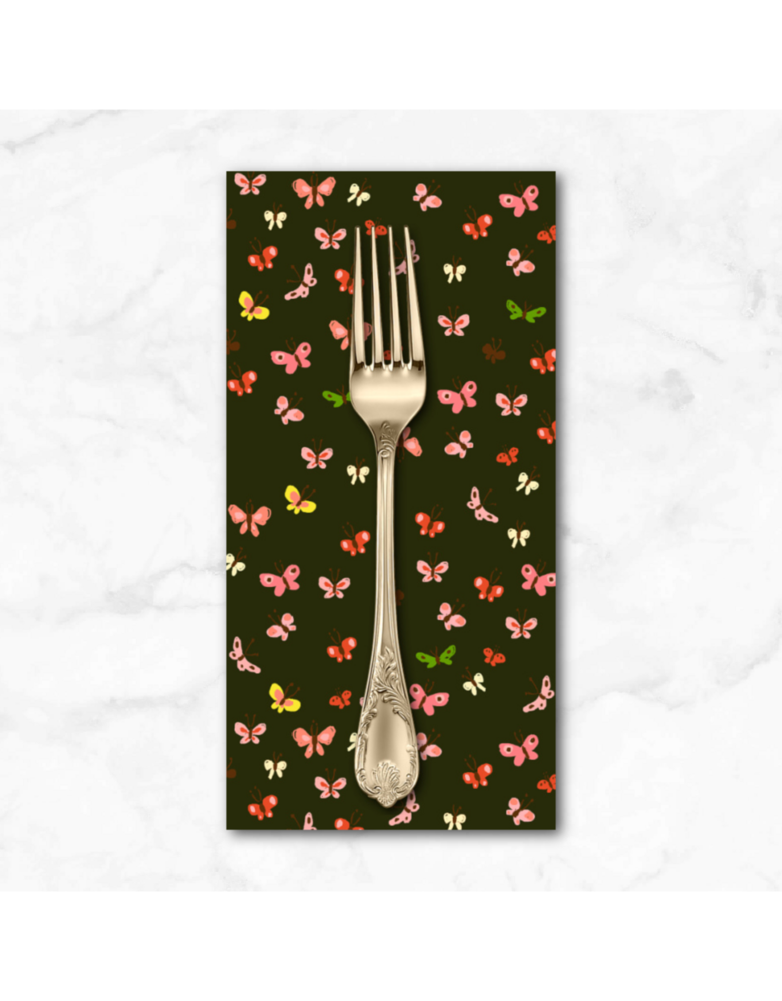 PD's Heather Ross Collection Studio Edit, Butterflies in Mud, Dinner Napkin