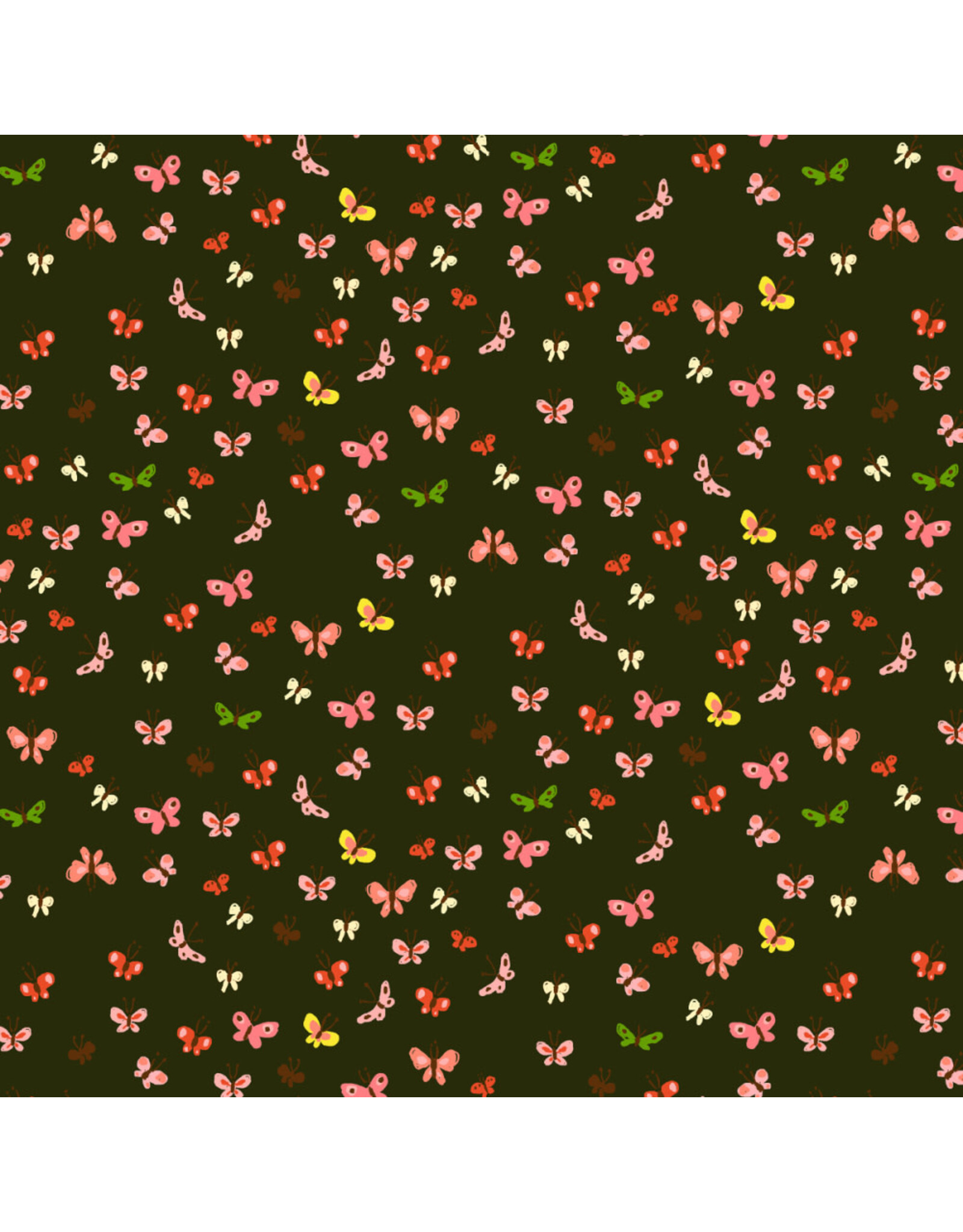 Heather Ross Studio Edit, Butterflies in Mud, Fabric Half-Yards