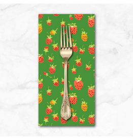 PD's Heather Ross Collection Studio Edit, Strawberries in Green, Dinner Napkin