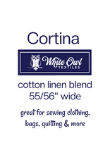 White Owl Textiles Cortina, Yarn Dyed Linen Cotton Blend,  Butterscotch, Fabric Half-Yards