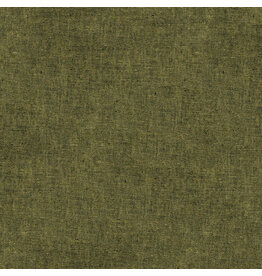 White Owl Textiles Cortina, Yarn Dyed Linen Cotton Blend, Olive, Fabric Half-Yards