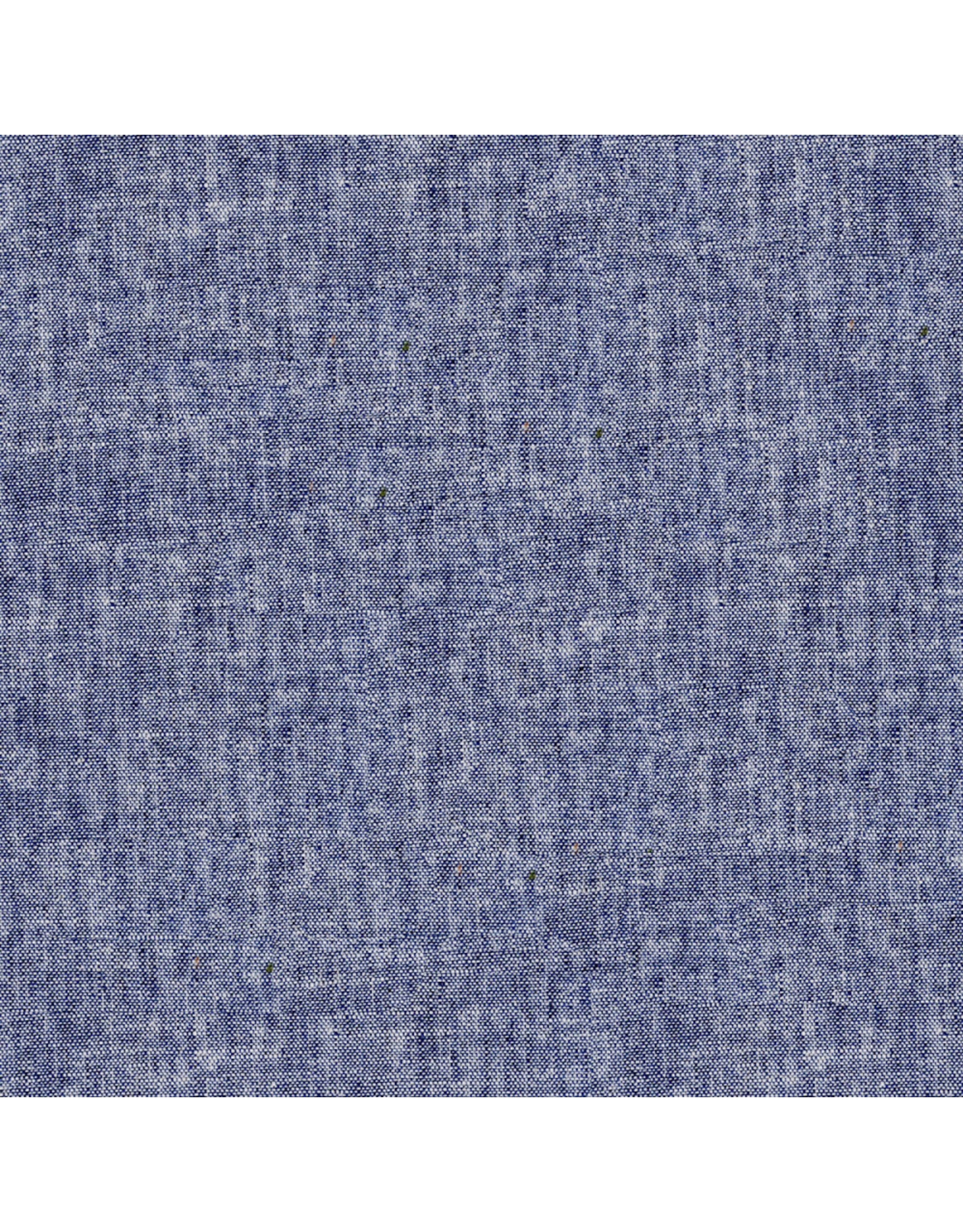 White Owl Textiles Cortina, Yarn Dyed Linen Cotton Blend, Steel Blue, Fabric Half-Yards