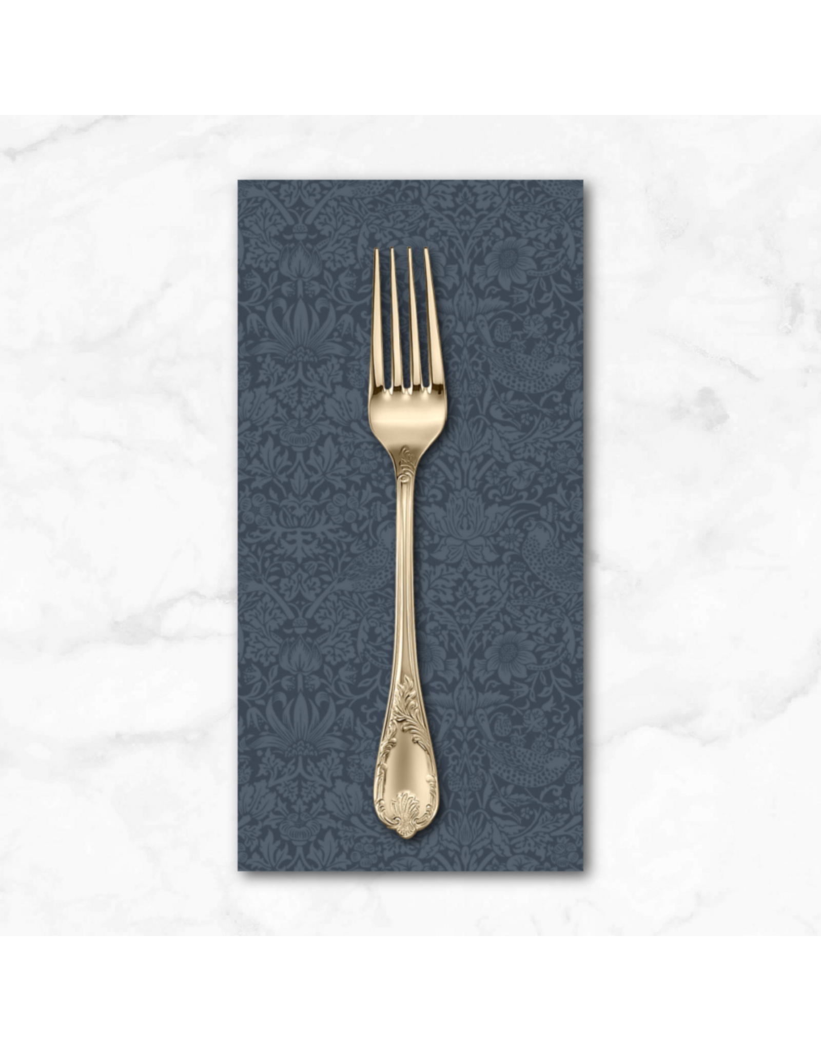 PD's William Morris Collection Morris & Co, The Trellis Palette, Tonal Strawberry Thief in Inky Fingers, Dinner Napkin