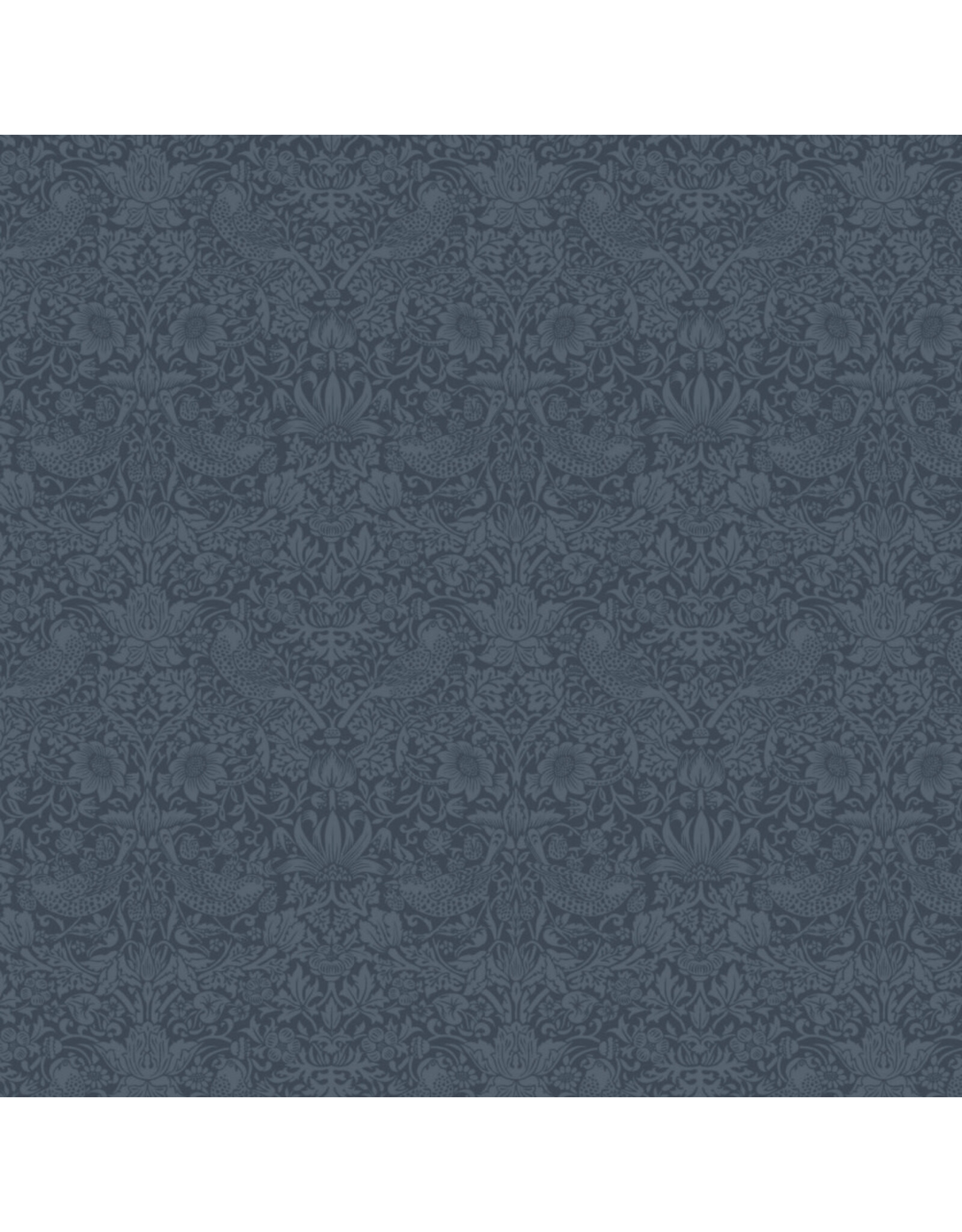 William Morris & Co. Morris & Co, The Trellis Palette, Tonal Strawberry Thief in Inky Fingers, Fabric Half-Yards