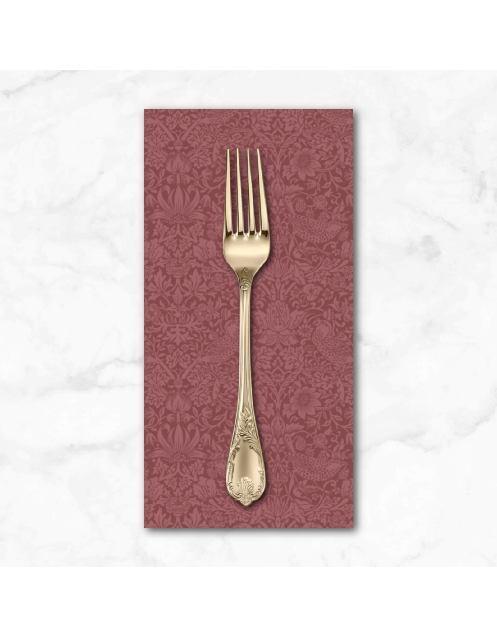 PD's William Morris Collection Morris & Co, The Trellis Palette, Tonal Strawberry Thief in Wardlewine, Dinner Napkin