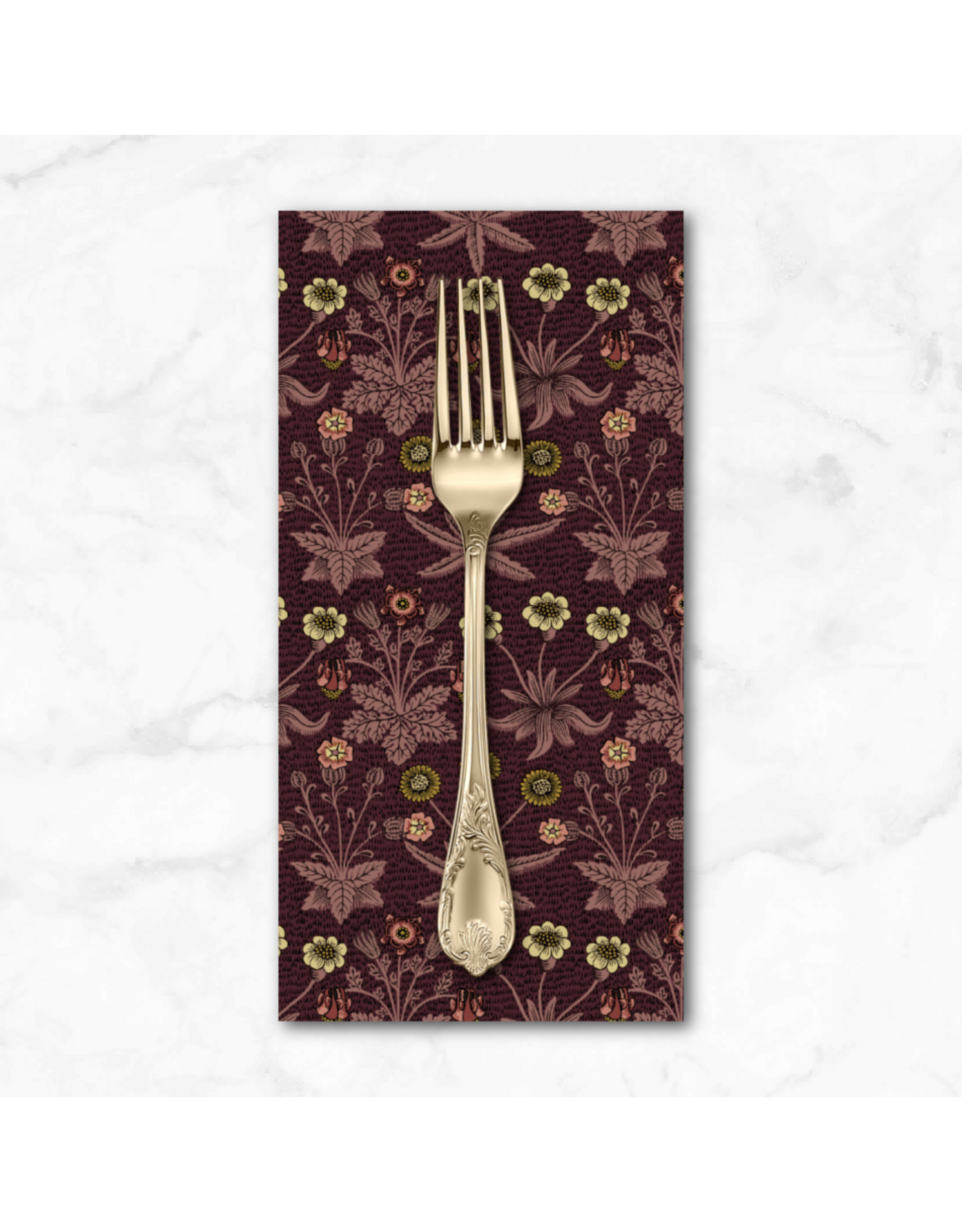 PD's William Morris Collection Morris & Co, Lodden, Daisy Fields in Madder, Dinner Napkin