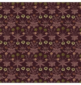 William Morris & Co. Morris & Co, Lodden, Daisy Fields in Madder, Fabric Half-Yards