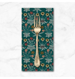 PD's William Morris Collection Morris & Co, Lodden, Daisy Fields in Teal, Dinner Napkin