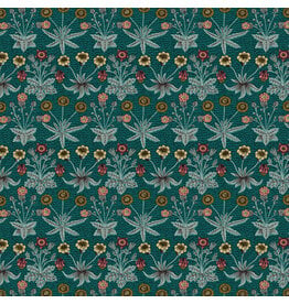 William Morris & Co. Morris & Co, Lodden, Daisy Fields in Teal, Fabric Half-Yards