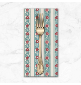 PD's William Morris Collection Morris & Co, Lodden, Fruit Stripe in Plum, Dinner Napkin