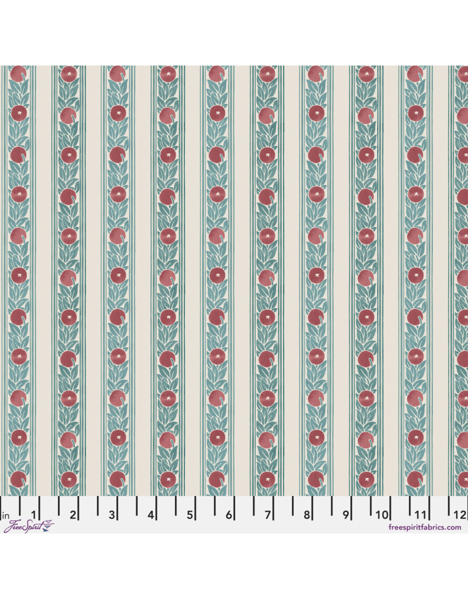 PD's William Morris Collection Morris & Co, Lodden, Fruit Stripe in Plum, Dinner Napkin