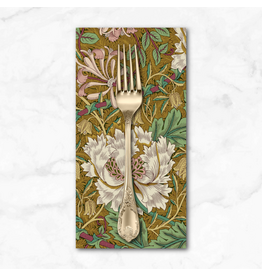 PD's William Morris Collection Morris & Co, Lodden, Honeysuckle & Tulip in Gold, Dinner Napkin