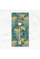 PD's William Morris Collection Morris & Co, Lodden, Laceflower in Teal, Dinner Napkin