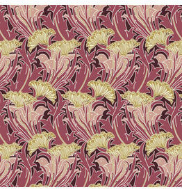 William Morris & Co. Morris & Co, Lodden, Laceflower in Wine, Fabric Half-Yards