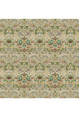 William Morris & Co. Morris & Co, Lodden, Mini Strawberry Thief in Old Gold, Fabric Half-Yards