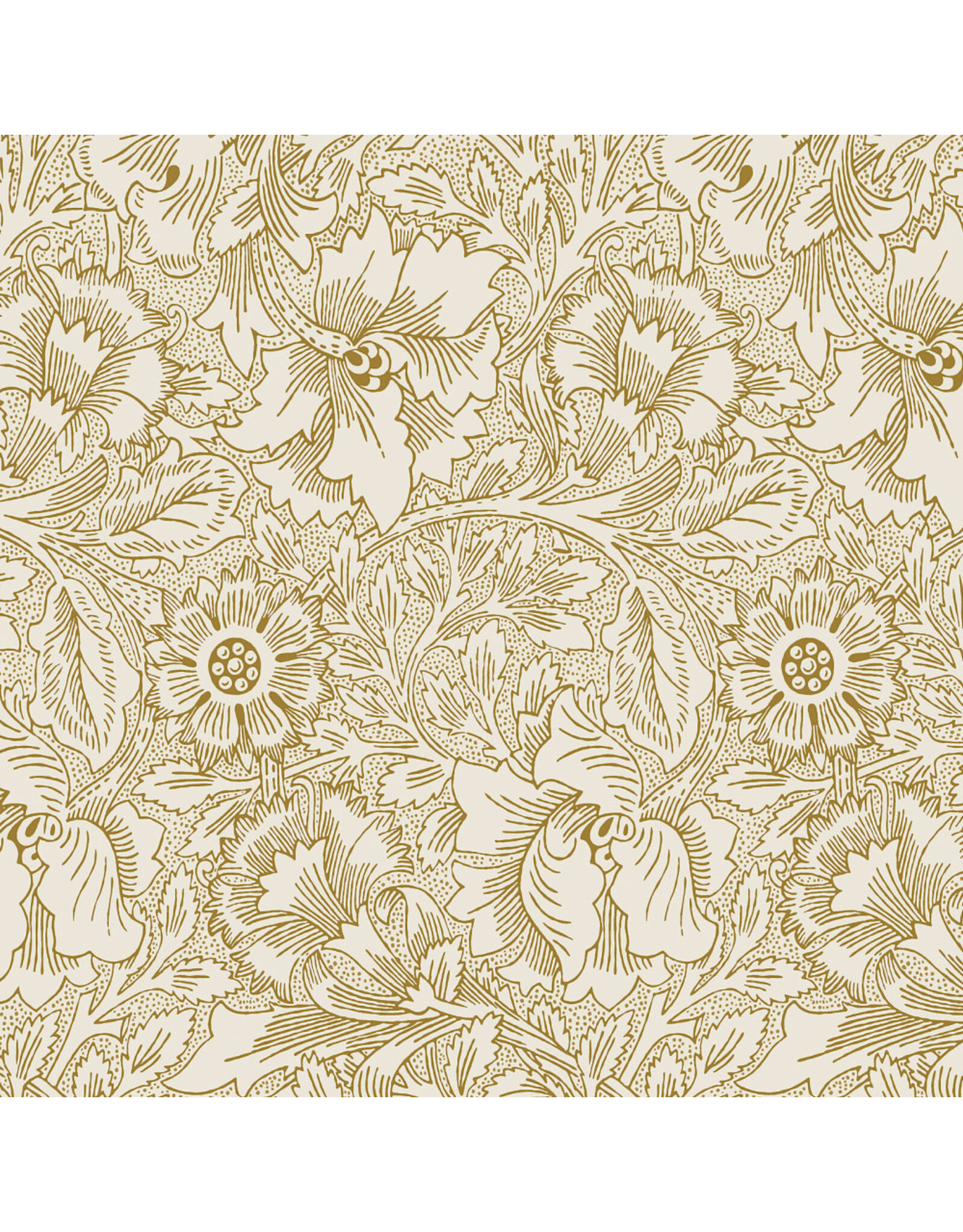 William Morris & Co. Morris & Co, Lodden, Pure Poppy in Pearwood, Fabric Half-Yards