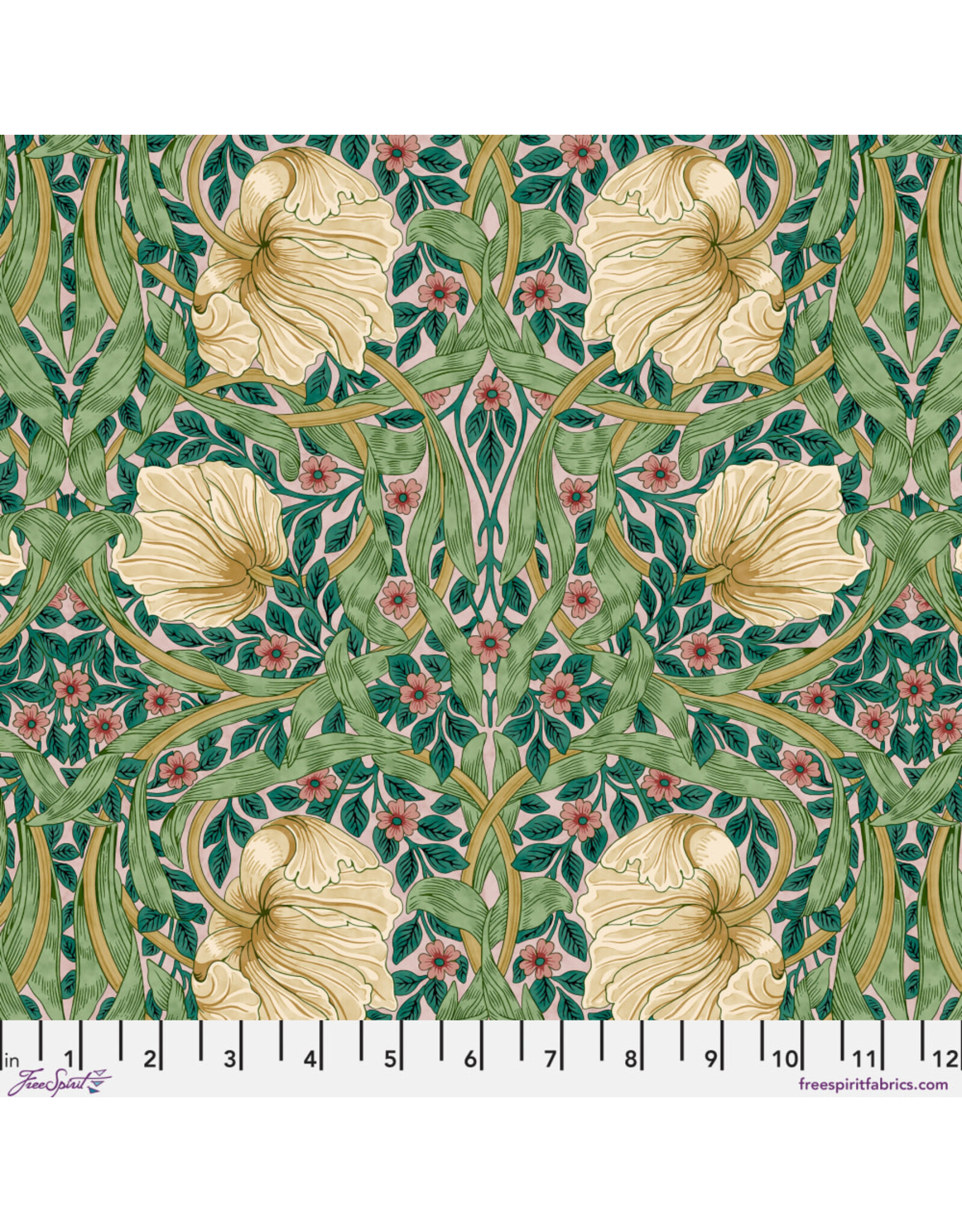 PD's William Morris Collection Morris & Co, Lodden, Small Pimpernel in Citrus Sage, Dinner Napkin