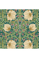 William Morris & Co. Morris & Co, Lodden, Small Pimpernel in Citrus Sage, Fabric Half-Yards