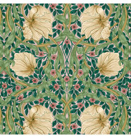 William Morris & Co. Morris & Co, Lodden, Small Pimpernel in Citrus Sage, Fabric Half-Yards
