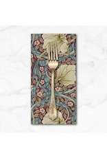 PD's William Morris Collection Morris & Co, Lodden, Small Pimpernel in Teal Berry, Dinner Napkin
