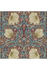 William Morris & Co. Morris & Co, Lodden, Small Pimpernel in Teal Berry, Fabric Half-Yards