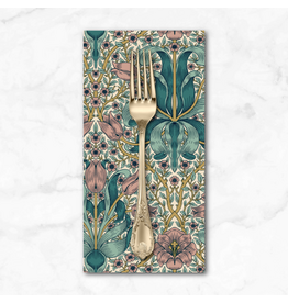 PD's William Morris Collection Morris & Co, Lodden, Spring Thicket in Teal, Dinner Napkin