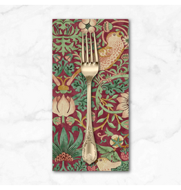 PD's William Morris Collection Morris & Co, Lodden, Strawberry Thief in Dawn Rose, Dinner Napkin