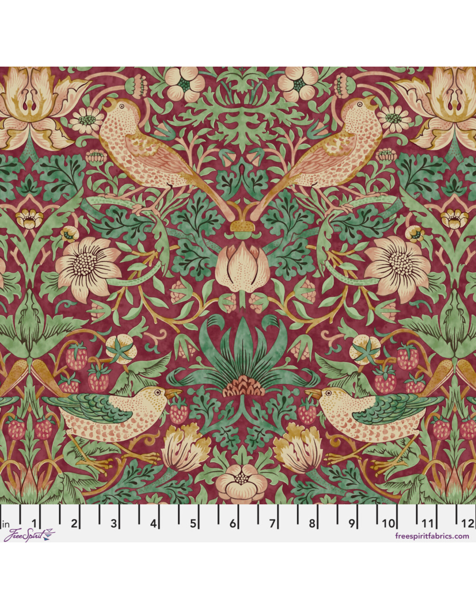 PD's William Morris Collection Morris & Co, Lodden, Strawberry Thief in Dawn Rose, Dinner Napkin