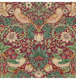 William Morris & Co. Morris & Co, Lodden, Strawberry Thief in Dawn Rose, Fabric Half-Yards
