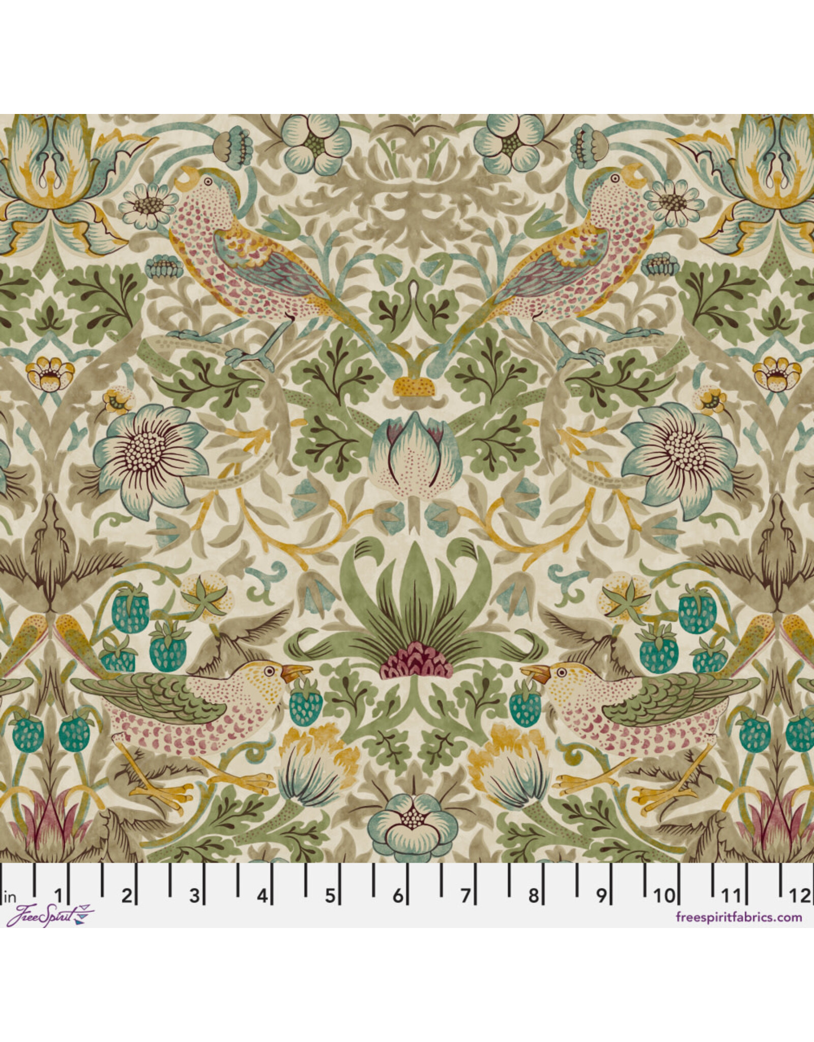 PD's William Morris Collection Morris & Co, Lodden, Strawberry Thief in Old Gold, Dinner Napkin